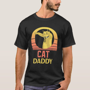 Katzenpapa für Männer Katzenvater Ca Vintage-Katze T-Shirt