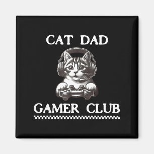 Katzenpapa-Gamer-Club Lustiger Katzenliebhaber-Gam Magnet