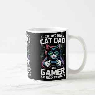 Katzenpapa Gamer Lustiger Gaming-Vater Ich Habe Zw Kaffeetasse