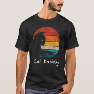 Katzenpapa Vintage-Achtziger-Jahre-Stil Katze Retr T-Shirt