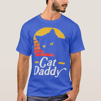 Katzenpapa Vintage-Achtziger-Jahre-Stil Katze T-Shirt