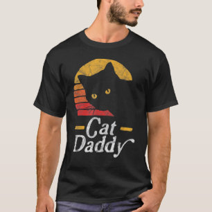 Katzenpapa Vintage-Katze Retro abgenutzt T-Shirt
