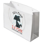 Katzenpapi Vatertagsgeschenk Große Geschenktüte (Rückseite Schrägansicht)