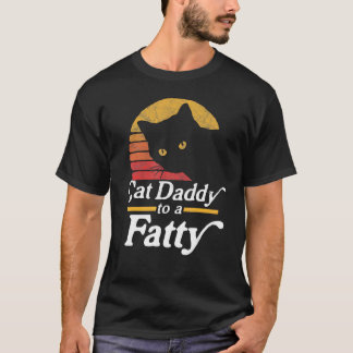 Katzenpapi zu einem Dicken! Lustiger Vintage 80er T-Shirt