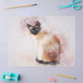 Katzenpapier aus Siamese Seidenpapier (Basteln)