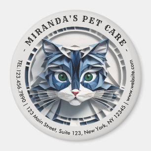 Katzenpapier Origami Pet Care Pflege der Tierklini Magnet