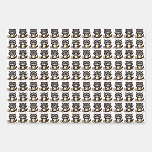 Katzenpapier und Kaffeeverpackungspapier Geschenkpapier Set (Vorderseite 3)