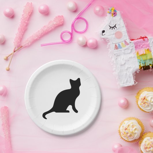 Katzenpapierplatte Pappteller (Party)