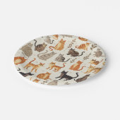 Katzenpapierplatte Pappteller (Schrägansicht)