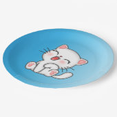 Katzenpapierplatte Pappteller (Schrägansicht)