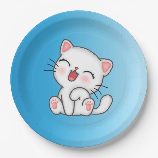 Katzenpapierplatte Pappteller (Vorderseite)