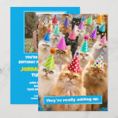 Katzenparty Einladung (Vorne/Hinten)