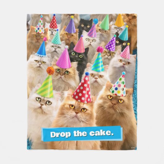 Katzenparty Fleecedecke (Vorderseite)