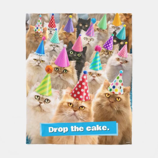 Katzenparty Fleecedecke (Vorderseite)