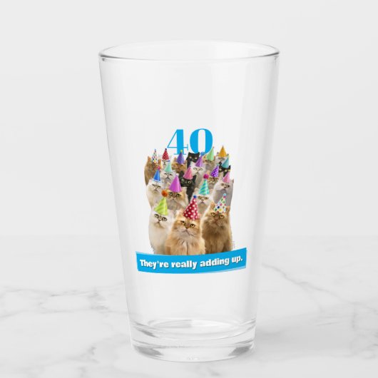 Katzenparty Glas (Vorderseite)