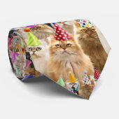 Katzenparty Krawatte (Gerollt)