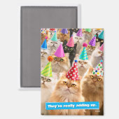 Katzenparty Magnet (Vorderseite/Rückseite)