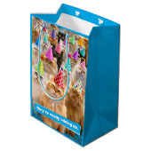 Katzenparty Mittlere Geschenktüte (Rückseite Schrägansicht)