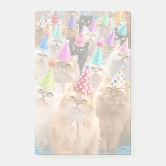 Katzenparty Post-it Klebezettel (Vorderseite)