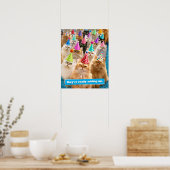 Katzenparty Poster (Küche)