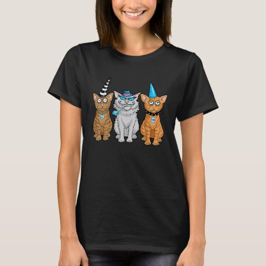 Katzenparty T-Shirt (Vorderseite)
