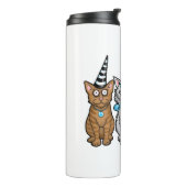 Katzenparty Thermosbecher (Nach links gedreht)