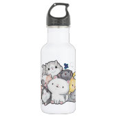 Katzenpavillon Edelstahlflasche (Vorderseite)