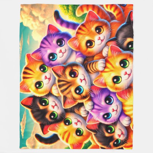 Katzenpavillon Fleecedecke (Vorderseite)