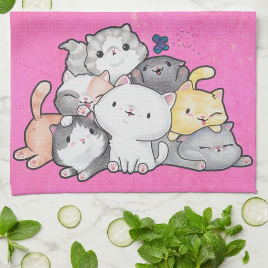 Katzenpavillon Geschirrtuch (Gefaltet)