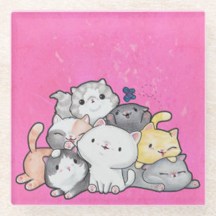 Katzenpavillon Glasuntersetzer