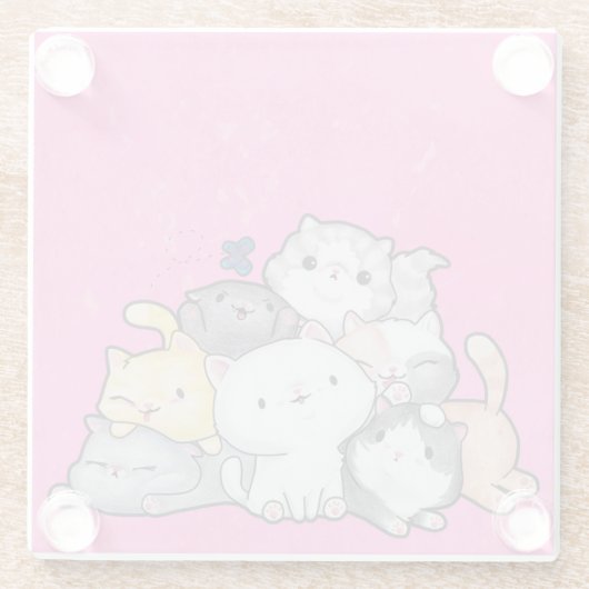 Katzenpavillon Glasuntersetzer (Rückseite)