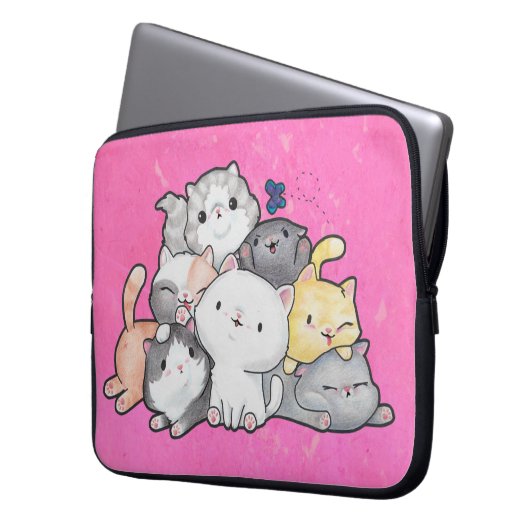 Katzenpavillon Laptopschutzhülle (Vorderseite Links)