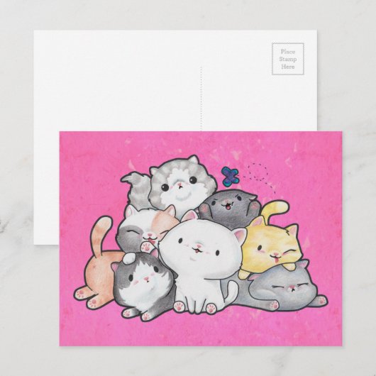 Katzenpavillon Postkarte (Vorne/Hinten)