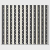 Katzenpaw druckt Schwarz & Antikes Weißes Haustier Geschenkpapier (Flach)