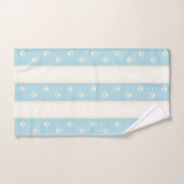 Katzenpaw-Prints auf blassblauem und antikem weiße Badhandtuch Set (Handtuch)