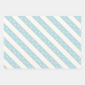 Katzenpaw-Prints auf blassblauem und antikem weiße Geschenkpapier Set (Vorderseite 3)