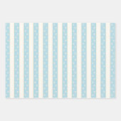 Katzenpaw-Prints auf blassblauem und antikem weiße Geschenkpapier Set (Vorderseite 2)