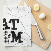 Katzenpawprint Mama mit Katzenhaaren Geschirrtuch (Viertel Falte)