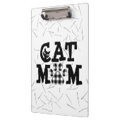 Katzenpawprint Mama mit Katzenhaaren Klemmbrett (Links)