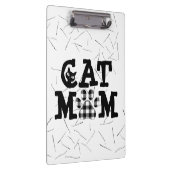 Katzenpawprint Mama mit Katzenhaaren Klemmbrett (Rechts)