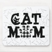 Katzenpawprint Mama mit Katzenhaaren Mousepad (Vorne)