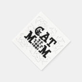 Katzenpawprint Mama mit Katzenhaaren Serviette (Ecke)