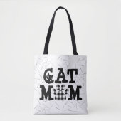 Katzenpawprint Mama mit Katzenhaaren Tasche (Vorderseite)