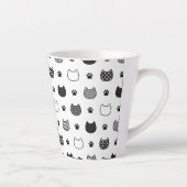 Katzenpaws & Faces - Niedliche Schwarz-Weiß-Latte- Milchtasse (Rechts)