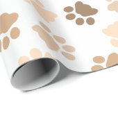 Katzenpaws - Neutrale Farben Geschenkpapier (Rolleneckpunkt)