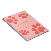 Katzenpaws rotes Tagebuchheft Notizblock (Rechte Seite)