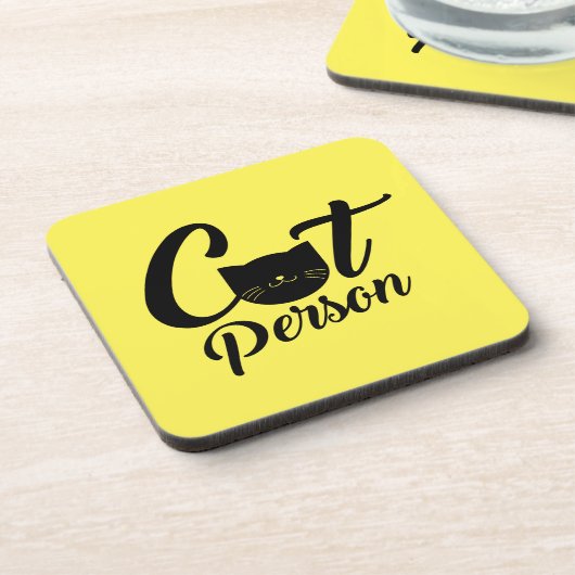 Katzenperson Getränkeuntersetzer (Linke Seite)