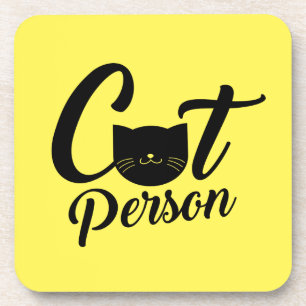 Katzenperson Getränkeuntersetzer