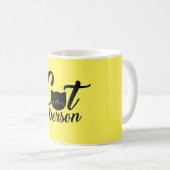 Katzenperson Zweifarbige Tasse (VorderseiteRechts)