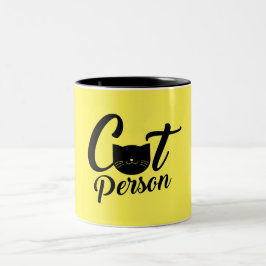Katzenperson Zweifarbige Tasse
